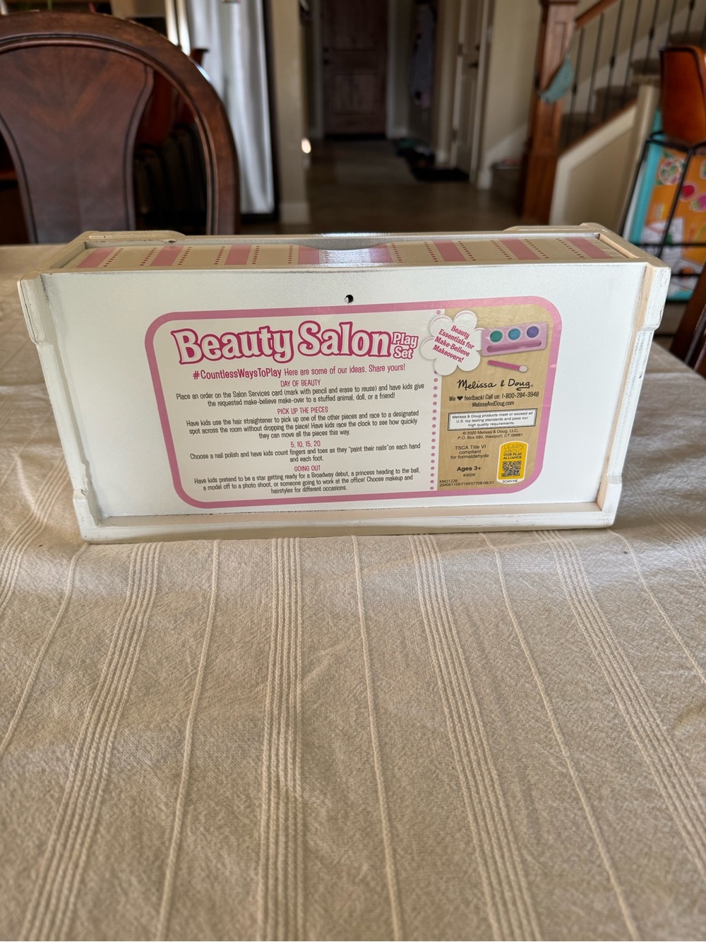 Melissa and Doug 18 piece Wooden Vanity Playset with Mirror - Picture 3 of 3